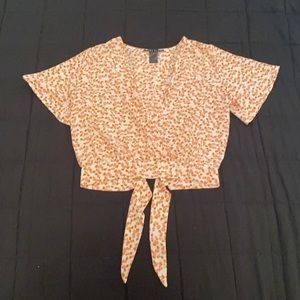 Cropped Floral Blouse